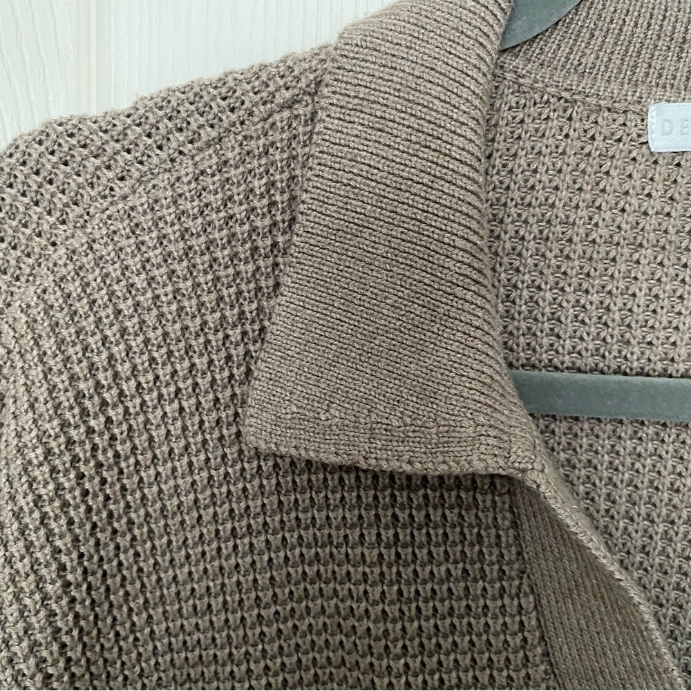 Wool Blend Knit Polo Sweater Women Long Sleeve V Neck Top With Collar - Picture 5 of 9